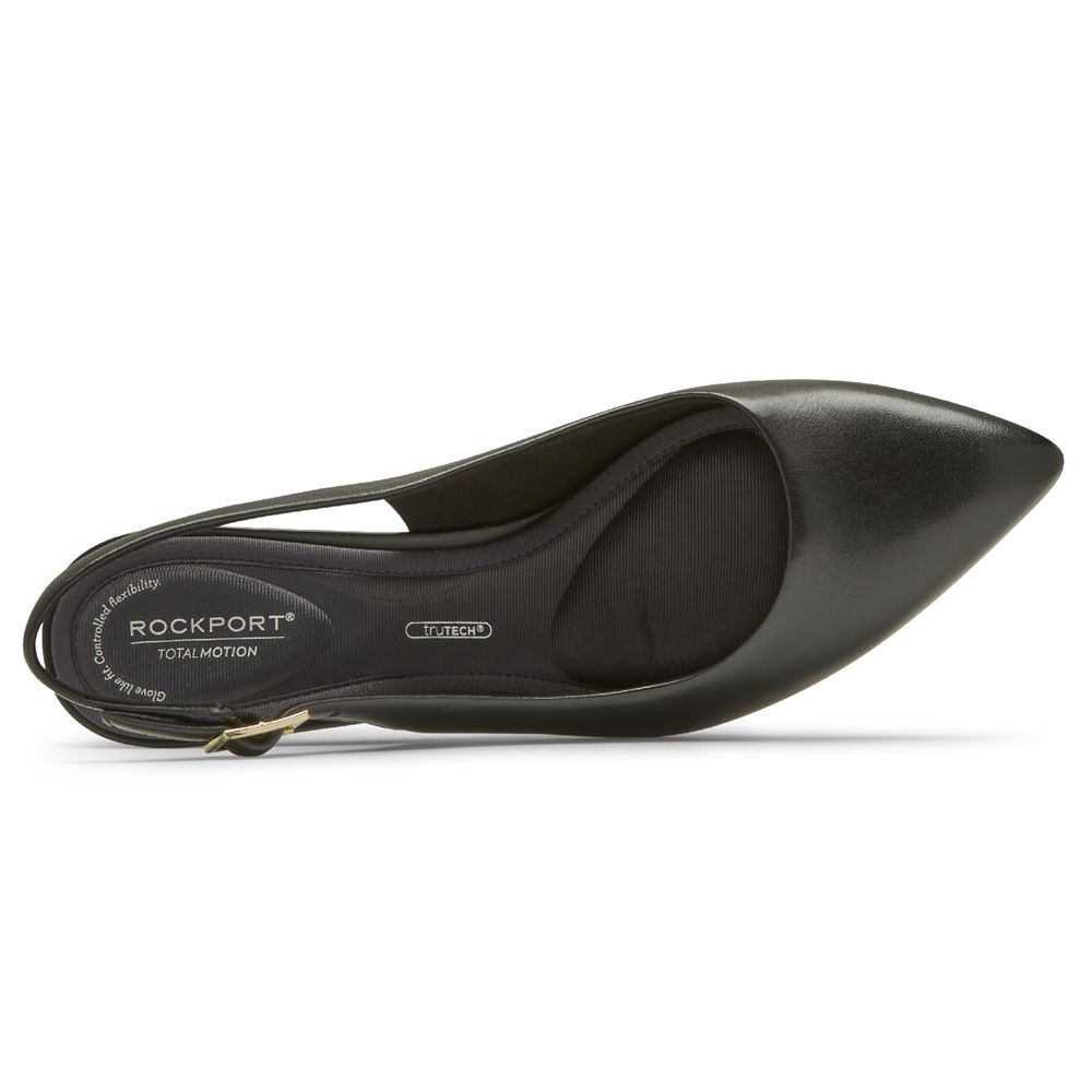 Rockport Singapore Womens Pumps - Total Motion Pointed Toe Sling Black - AS6342819